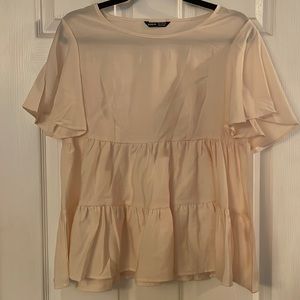 Cream peplum top